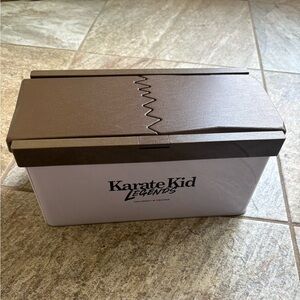 Karate Kid Legends white and silver metal popcorn tin